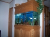 oak aquarium stand with canopy